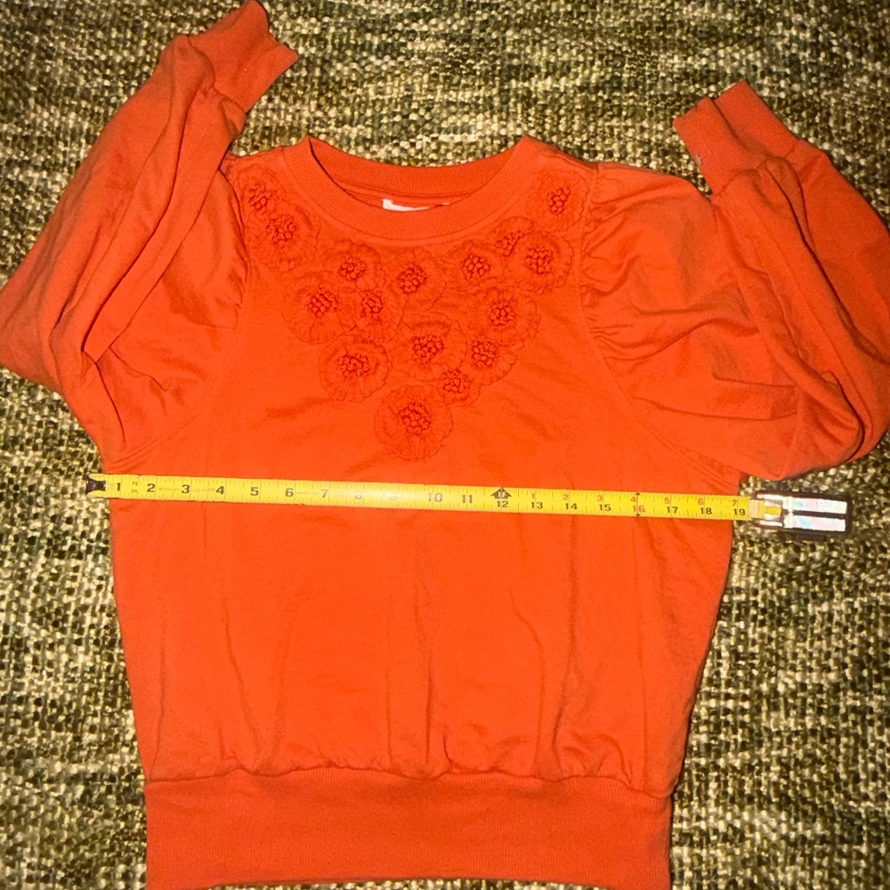 Anthropologie embroidered sweatshirt/top for women. - Picture 7 of 9